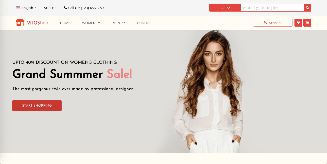 An image of the [Solo] Full featured e-commerce website project.