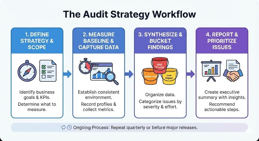React Performance Audit Strategy Workflow